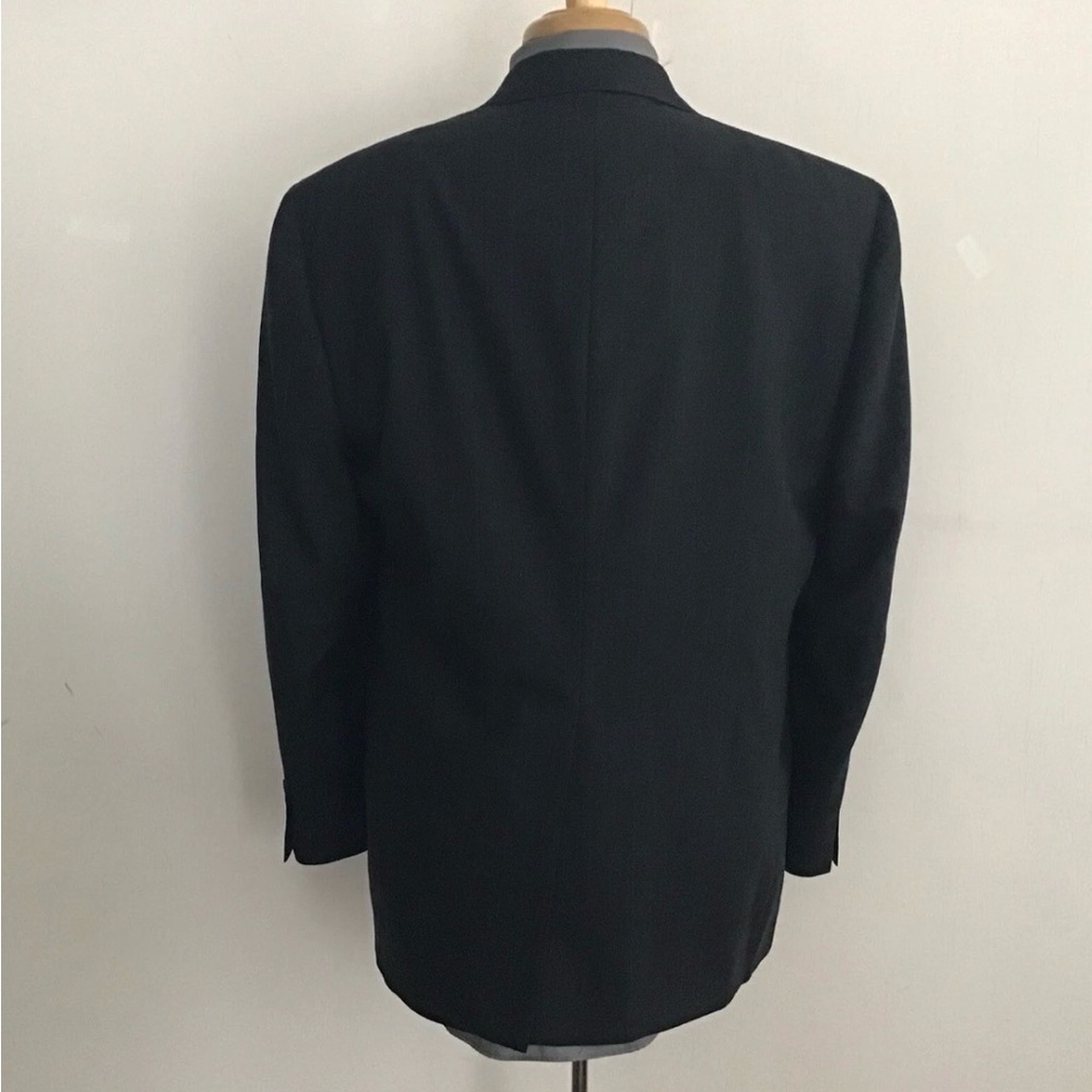 HART SCHAFFNER MARX Vintage Charcoal Gray Pinstripe Wool Suit Coat 42 Reg. EUC - Picture 6 of 14